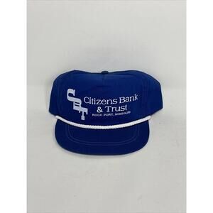 Citizens Bank And Trust Blue SnapBack Hat 90s New Sample